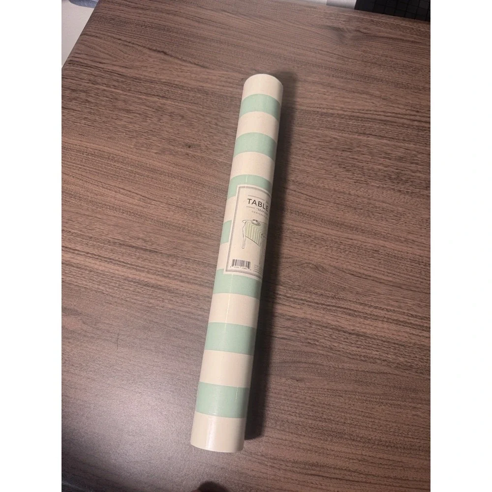 Hester & Cook Seafoam Classic Stripe Table Runner‎ Roll 20in x 25ft